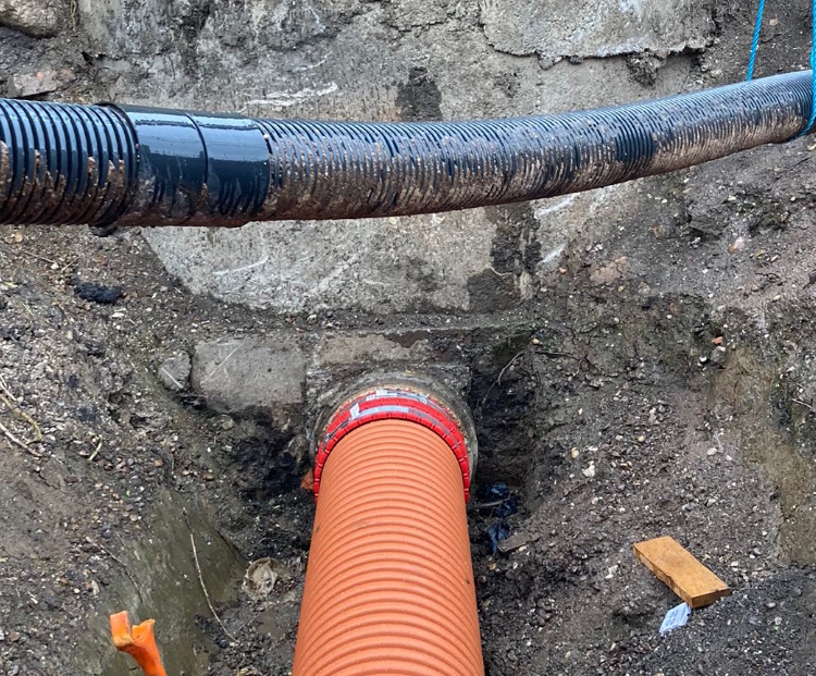 Funke VPC Pipe Coupling installed